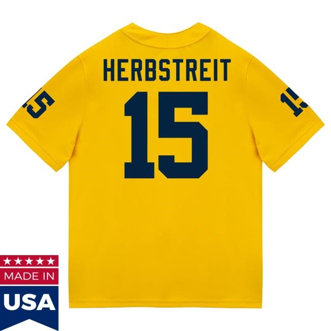 The M Den Michigan Wolverines #27 Jasper Parker Student Athlete Maize Football Jersey New Shirt