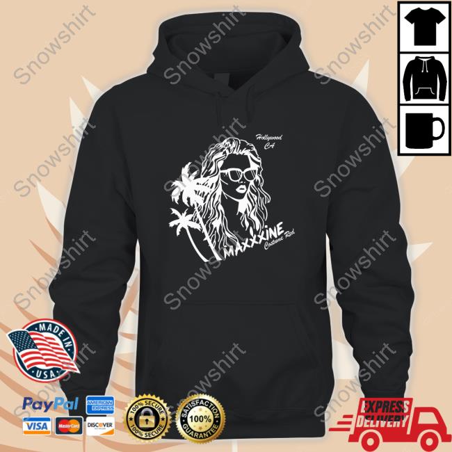Official Hollywood Ca Maxxxine Costume Red T Shirt Official Maxxxine Crewneck Sweatshirt
