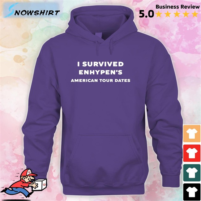 I Survived Enhypen's American Tour Dates Edition Limited Tee Hoonzism