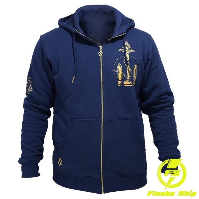Official Sabaton Merch Store Sabaton Dreadnought Zip Crew neck Sweatshirt Sabaton Shop