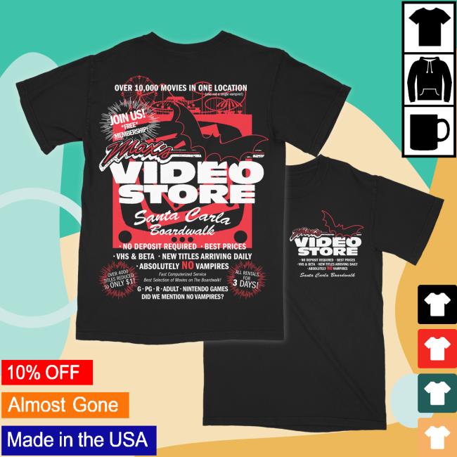 Official Studiohouse Designs Max's Video Store New Shirt