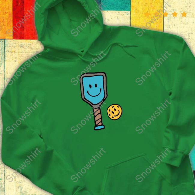 Quirky Smiley Pickleball T Shirt