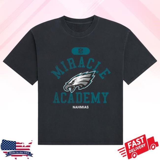 Official Fanatics Shop Store Merch Philadelphia Eagles Miracle Academy Unisex Boxy Hot Shirt - Black by NFL