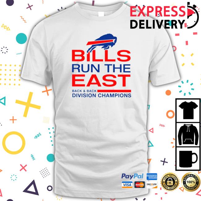 Bills Run The East Back & Back Division Champions Long Sleeve Sweatshirt Official Bills Run The East Back & Back Division Champions Long Sleeve T-Shirt