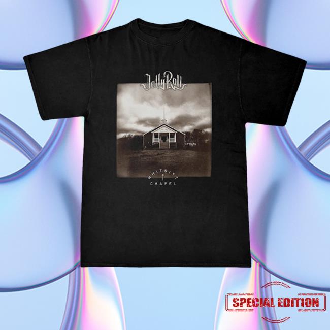 Official Jelly Roll Merch Whitsitt Chapel Album Cover Hooded Sweatshirt Jellyroll615