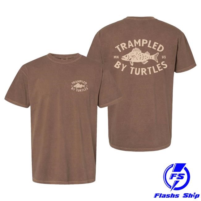 Official Trampled By Turtles Merch Walleye Shirt Brown