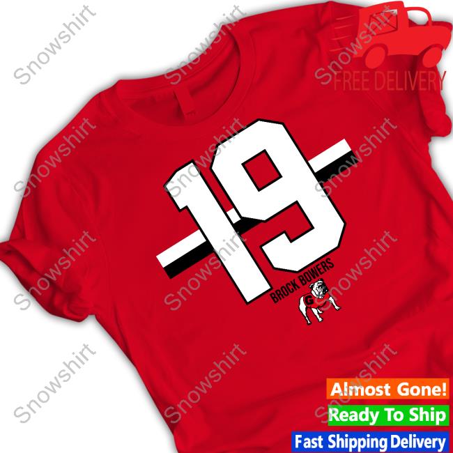 Breakingt Merch Georgia Football Brock Bowers 19 Shirt Georgia Football Brock Bowers 19 T Shirt