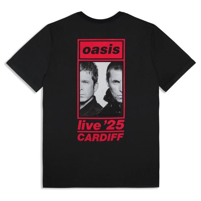 Official Oasis Shop Live '25 Cardiff Event 5th July Tee Black