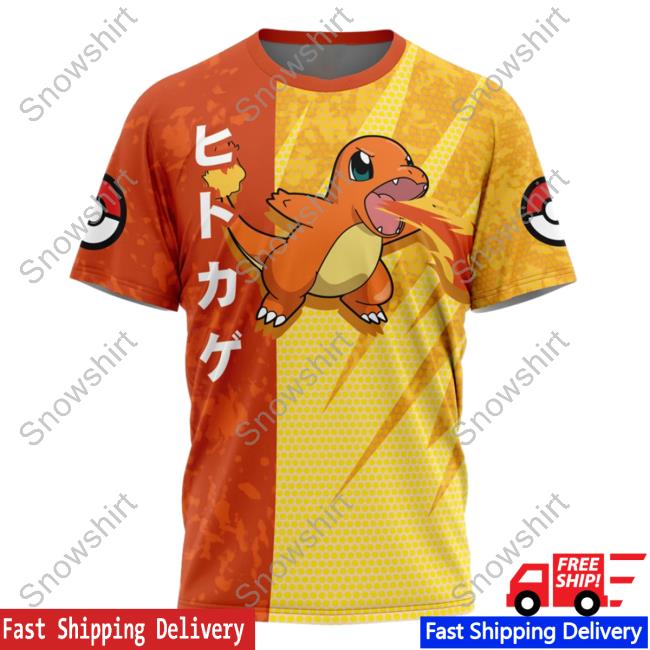 Official Anime Ape Clothing Charmander Attack Pokemon Tees Animeape