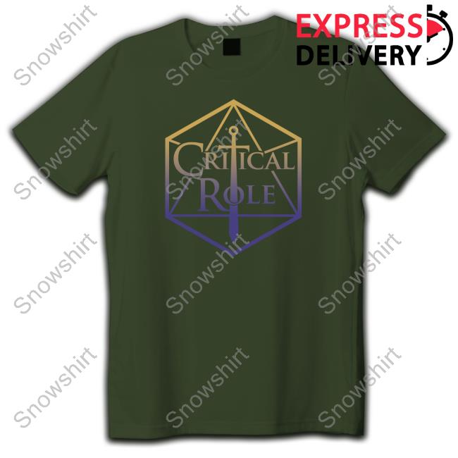 Critical Role Gradient Logo Long Sleeve T-Shirt Critical Role Shop Merch Critical Role Gradient Logo T-Shirt