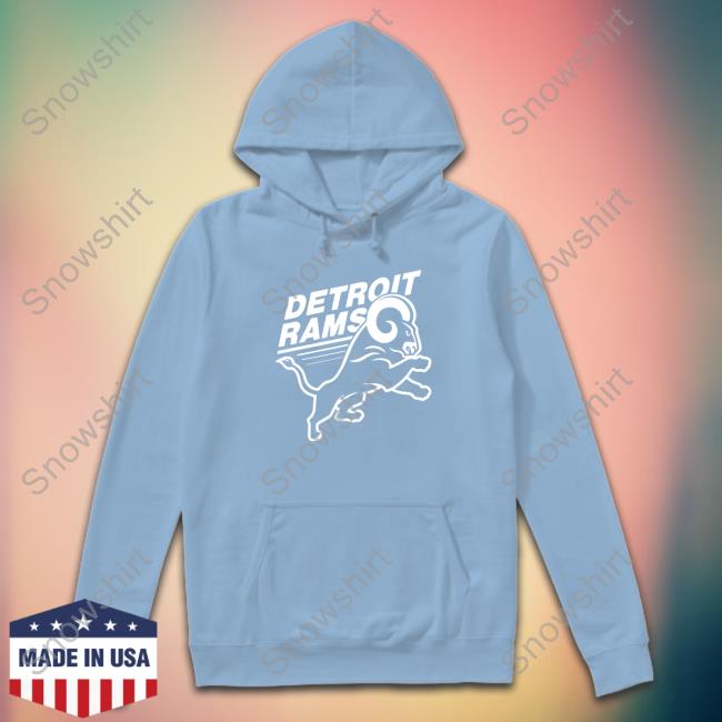 Official Lions Detroit Rams T Shirt Los Angeles Lions Detroit Rams Shirt 2024