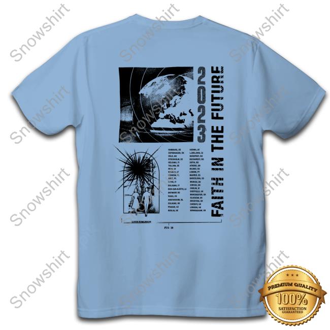Official Louis Tomlinson Merch Faith In The Future World Tour Ecru T-Shirt Faith In The Future World Tour Ecru Shirts