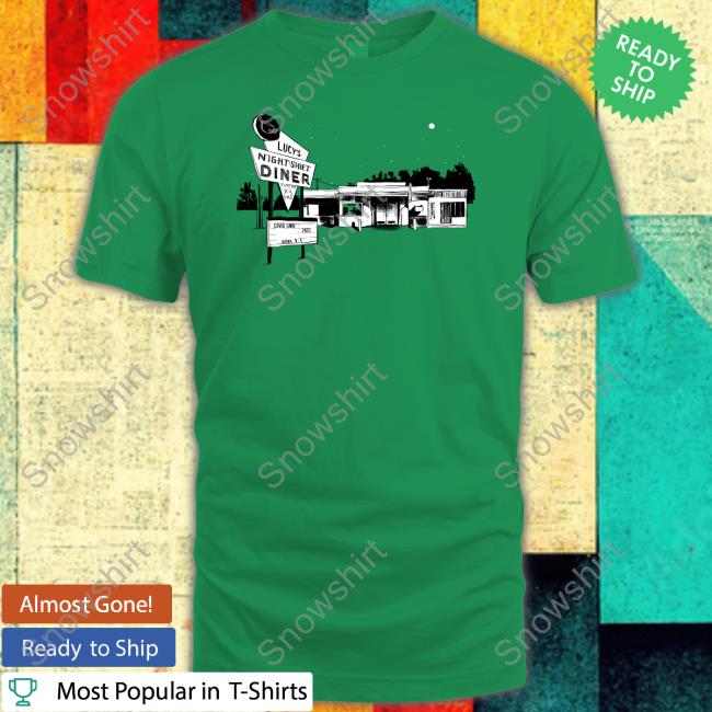 Lucy's Night Shift Diner Tee Light Blue Lucy Dacus Merch Lucy's Night Shift Diner Tee