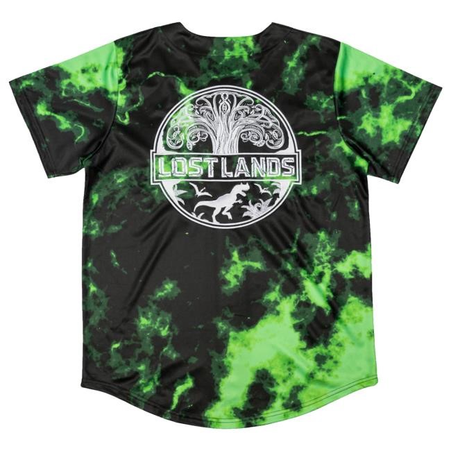 Excision Lost Lands Tie Dye Baseball Jersey(Green)