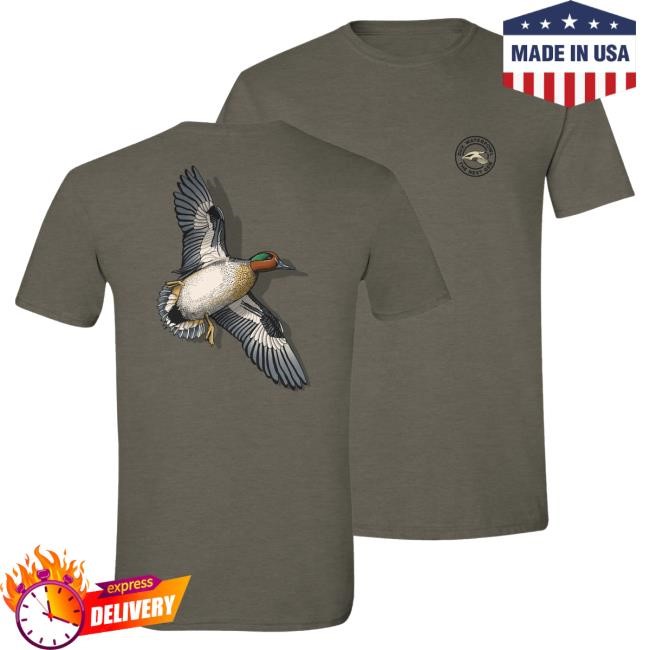 Official Dux Waterfowl Co DUX Green Wing Tshirt Duxwaterfowl
