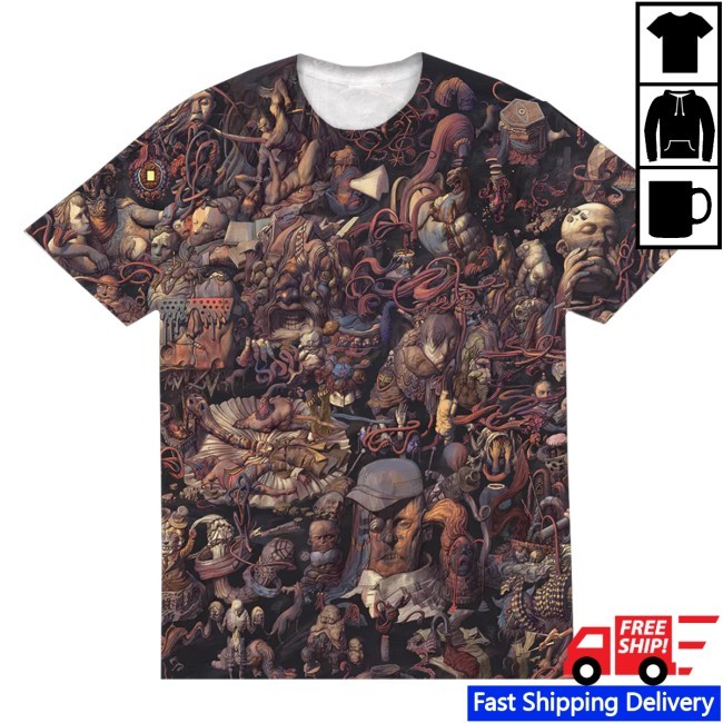 Disco Elysium Thought Cabinet Full Colour New T-Shirt Disco Elysium Merch