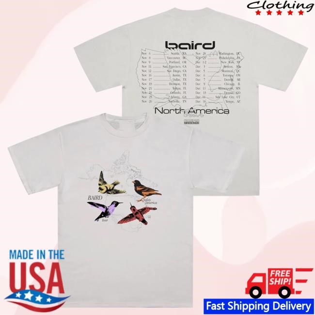 Official Hello Merch Baird North America Tour Tees HelloMerch