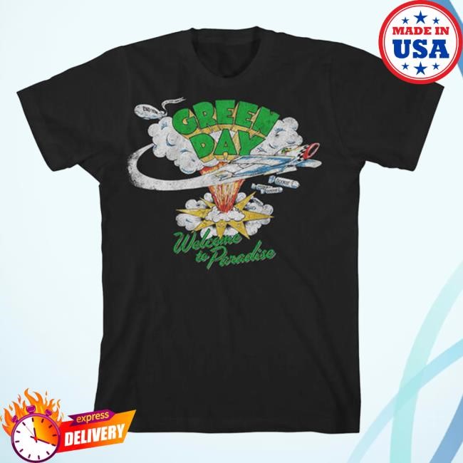 Welcome To Paradise Tee Green Day