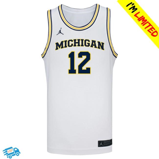 Michigan Wolverines #12 Syla Swords Student Athlete White Women's Basketball Jersey New Shirt | The M Den Official Merch Store Shop