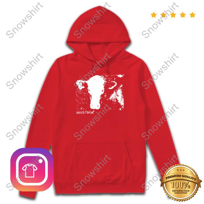 Run For Cover Records Store Waveform Cow Long Sleeve Tee Official Waveform Cow T-Shirt