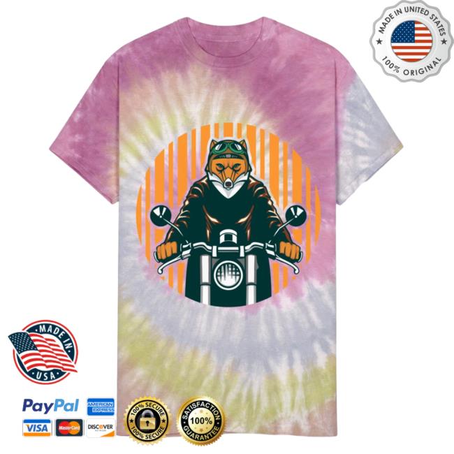 Official Bad Guy Biker Fox Unisex Tie Dye New Shirt