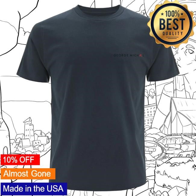Official George Michael Merch Store George Michael GM Breast Logo Popover Shirt (Charcoal)
