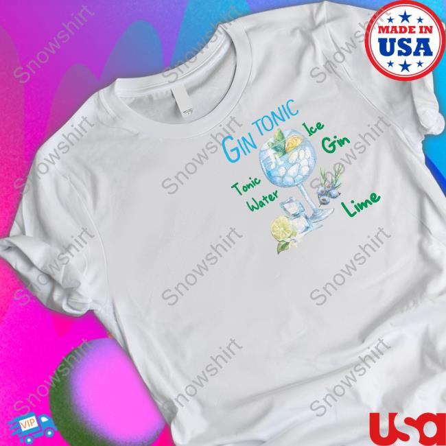 Conni Vercapless Mc2 Saint Barth Gin Tonic Tonic Water Ice Gin Lime Tee Shirt
