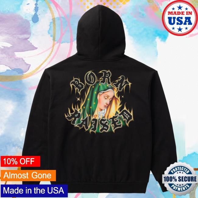 Official Born X Raised Merch Store Shop Guadalupe Tee: Black BornXRaised