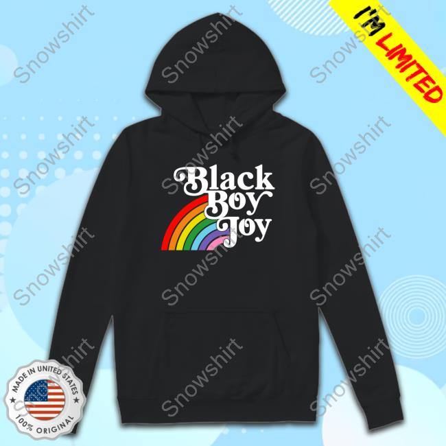 Official Black Boy Joy Rainbow Tee Shirt