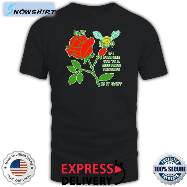 Baby If I Compare You To A Kiss From The Bros Is It Gay Shirt Goodshirts Merch Shirts That Go Hard
