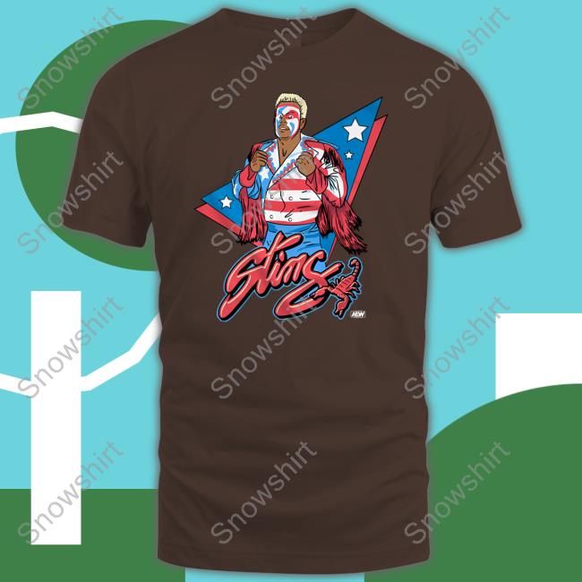 All Elite Wrestling Sting USA Retro Tee All Elite Wrestling Sting USA Retro Hooded Sweatshirt