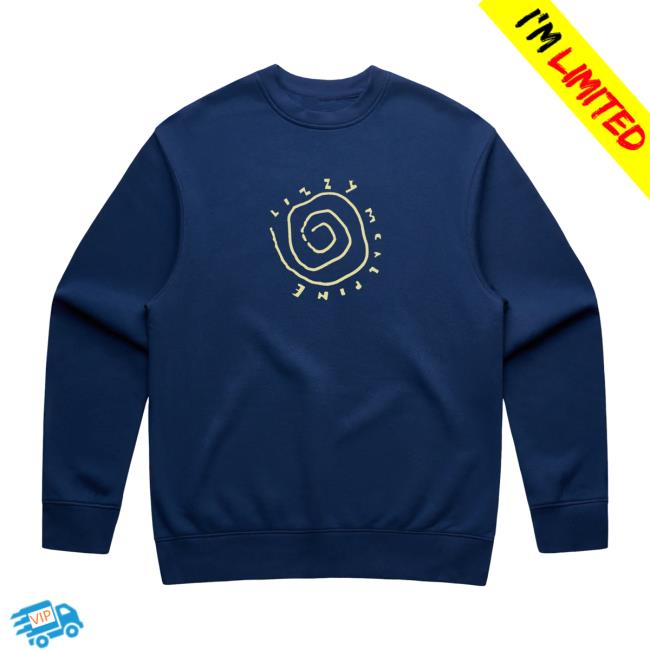Lizzy McAlpine Merch Store Navy Vortex Crewnecks | Official Lizzy McAlpine