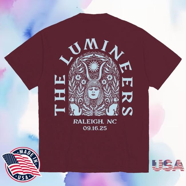 Official Lumineers Store The Lumineers Automatic September 16th Raleigh Event Shirts