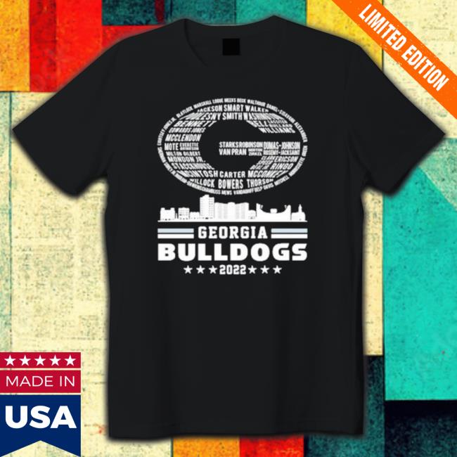 Georgia Bulldogs 2022 Players Names Champions Logo Tee
