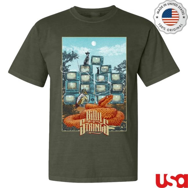 Billy Strings Merch Wall of TVs Tshirt (Simon Walker)