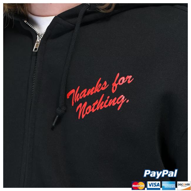 Official Empyre Thanks For Nothing Black Zip Hoodies