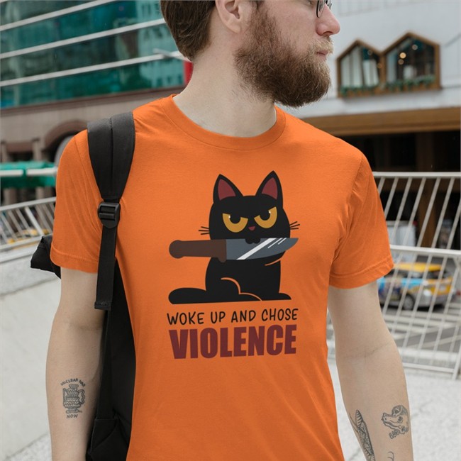 Qwertee Shop Knife Cat T Shirt Damglynn Damglynn Knife Cat Shirt Qwertee Shop