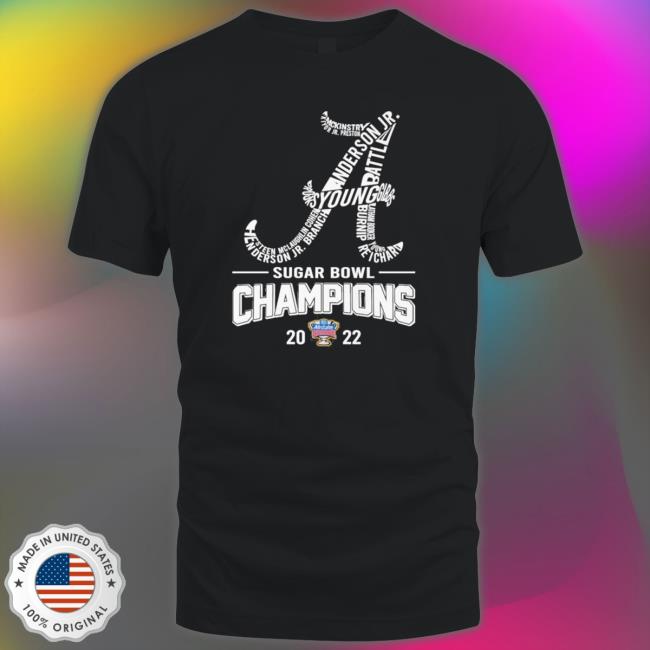 2022 Sugar Bowl Champions Alabama Crimson Tide Players Names Logo Tee 2022 Sugar Bowl Champions Alabama Crimson Tide Players Names Logo Tee Shirt