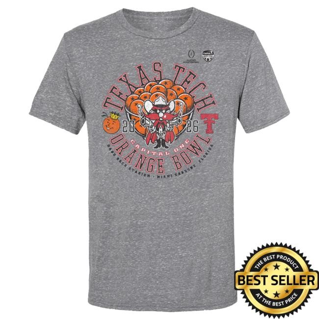 Official Red Raider Outfitter Texas Tech 2025 CFP Orange Bowl - Shirts - Vintage Concentrate - GREY