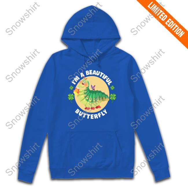 Heimlich I'm A Beautiful Butterfly T Shirt Official Chris Colfer Heimlich I'm A Beautiful Butterfly T Shirts Caterpillar Heimlich A Bug's Life