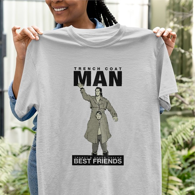 Pro Wrestling Tees Merch Trench Coat Man Trent Chuck Taylor Best Friends Tee Shirt Trentylocks