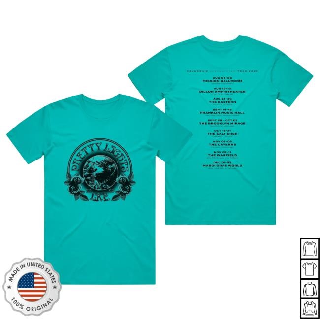 Official Pretty Lights Merch Pretty Lights Pretty Dead Shirt W/ Dates (Teal) PrettyLights