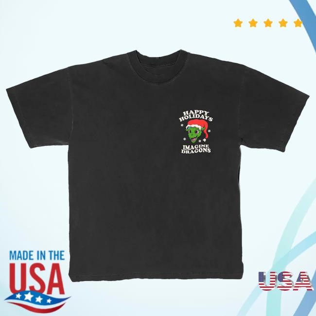 Official Imagine Dragons Merch Store Cartoon Dragon Holiday T-Shirts