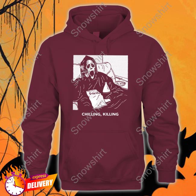 Official Chilling Killing Ringer Hoodie Official Vera's Eyecandy Chilling Killing Ringer Hoodie