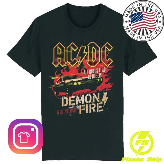 Official Ac Dc Merch Store AC/DC Dublin 2024 Event Tshirt Ac Dc Shop Acdc Clothing
