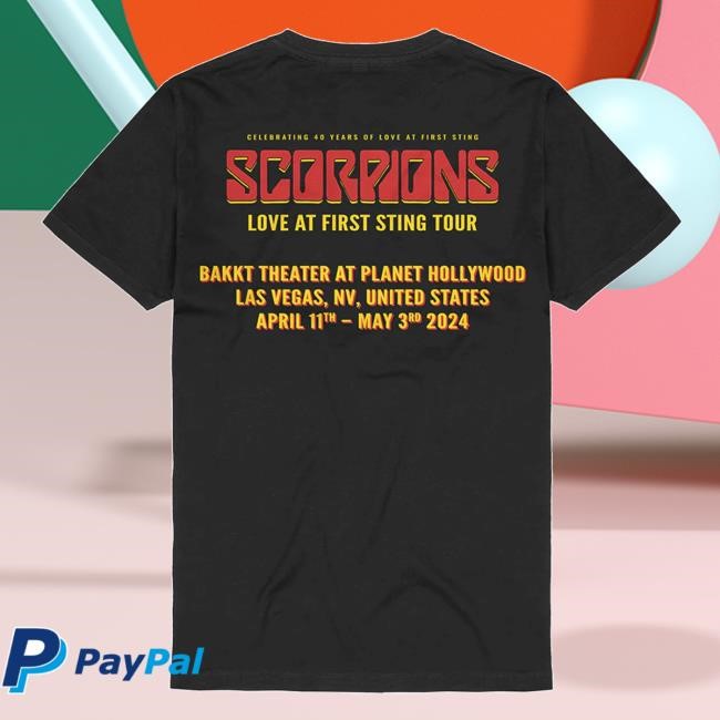 Scorpions Official Merch Store Tour Love At First Sting Las Vegas Essential T Shirt Scorpions Clothing Shop Scorpions Apparel