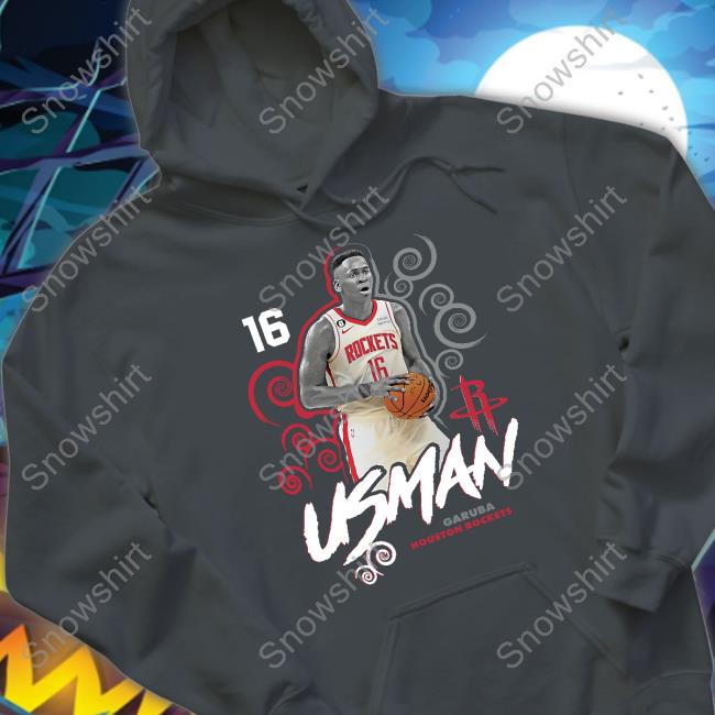 Fanatics Merch Usman Garuba Houston Rockets Player Name & Number Competitor T Shirt Usman Garuba Houston Rockets T Shirt