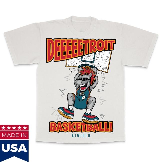 Official Kiwiclo Merch Store Kiwiclo Deeeetroit Basketball Hot Shirt Off White
