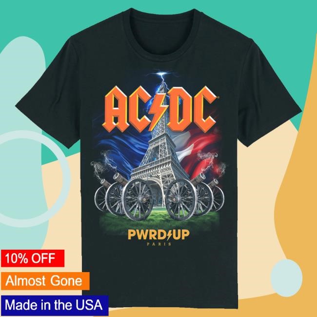 Official Ac Dc Merch Store AC/DC Paris 2024 Event Tshirt Ac Dc Shop Acdc Clothing