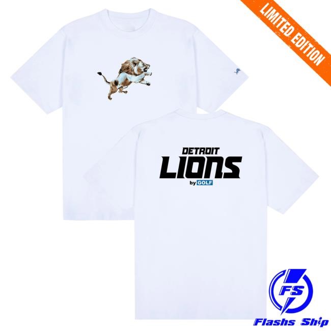 Official Golf Wang Merch Lions Cutout Hoodies Blue by Golf Wang x NFL